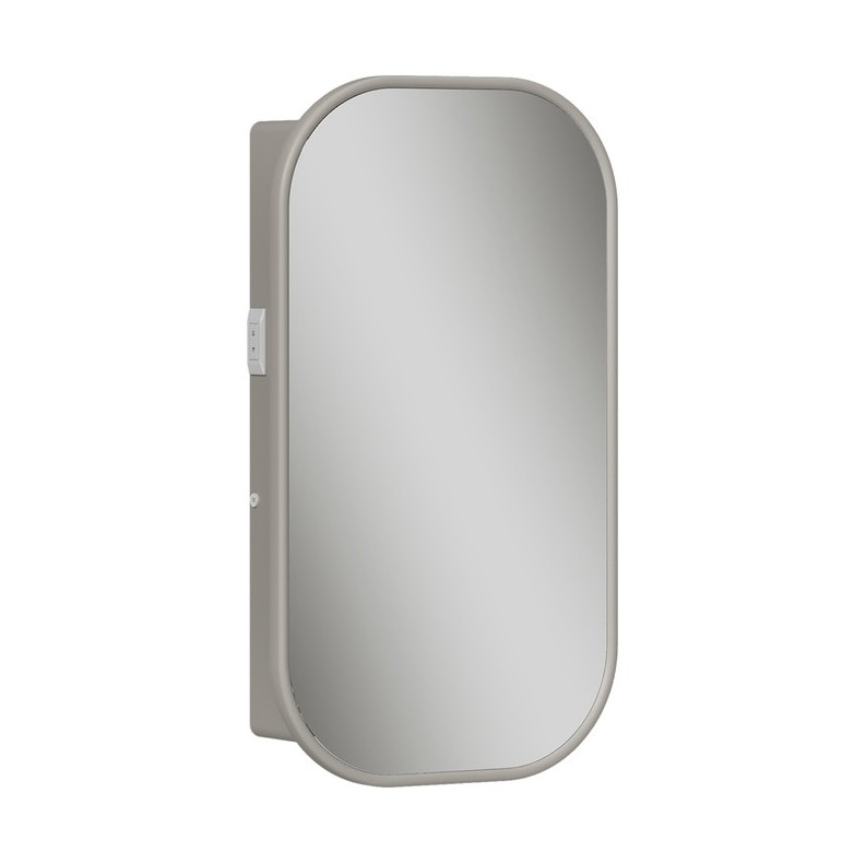 Зеркало-шкаф EQUIL Desert 45 с подсветкой, универсальный R/L, амарок