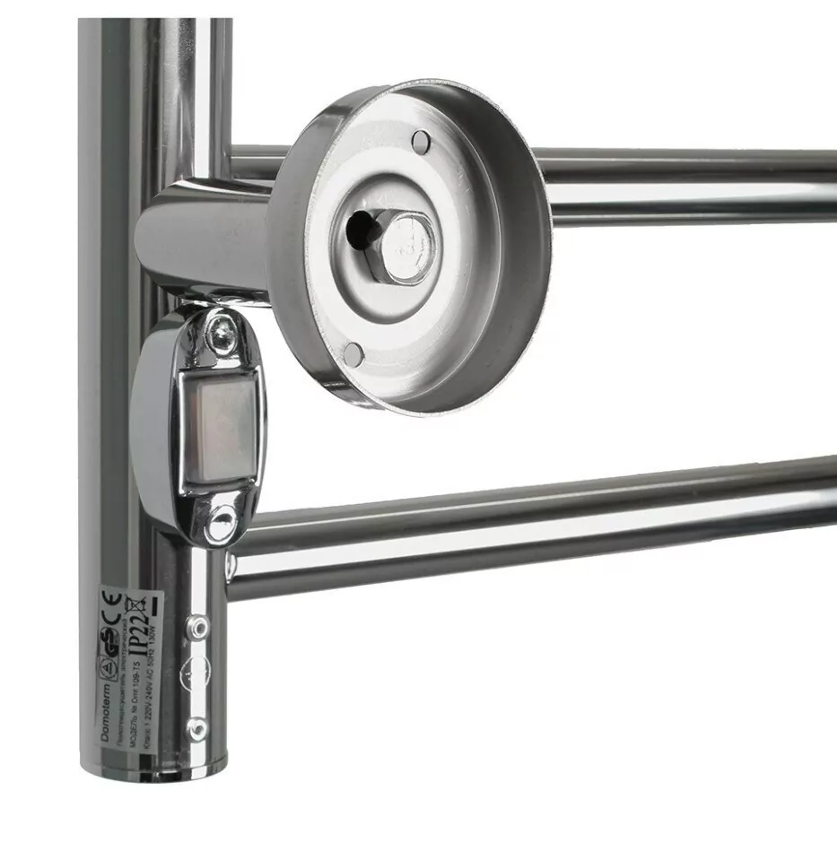 Полотенцесушитель электрический Domoterm Аврора 109-Т5 П10 50х90 EK L, левый, с полкой, хром