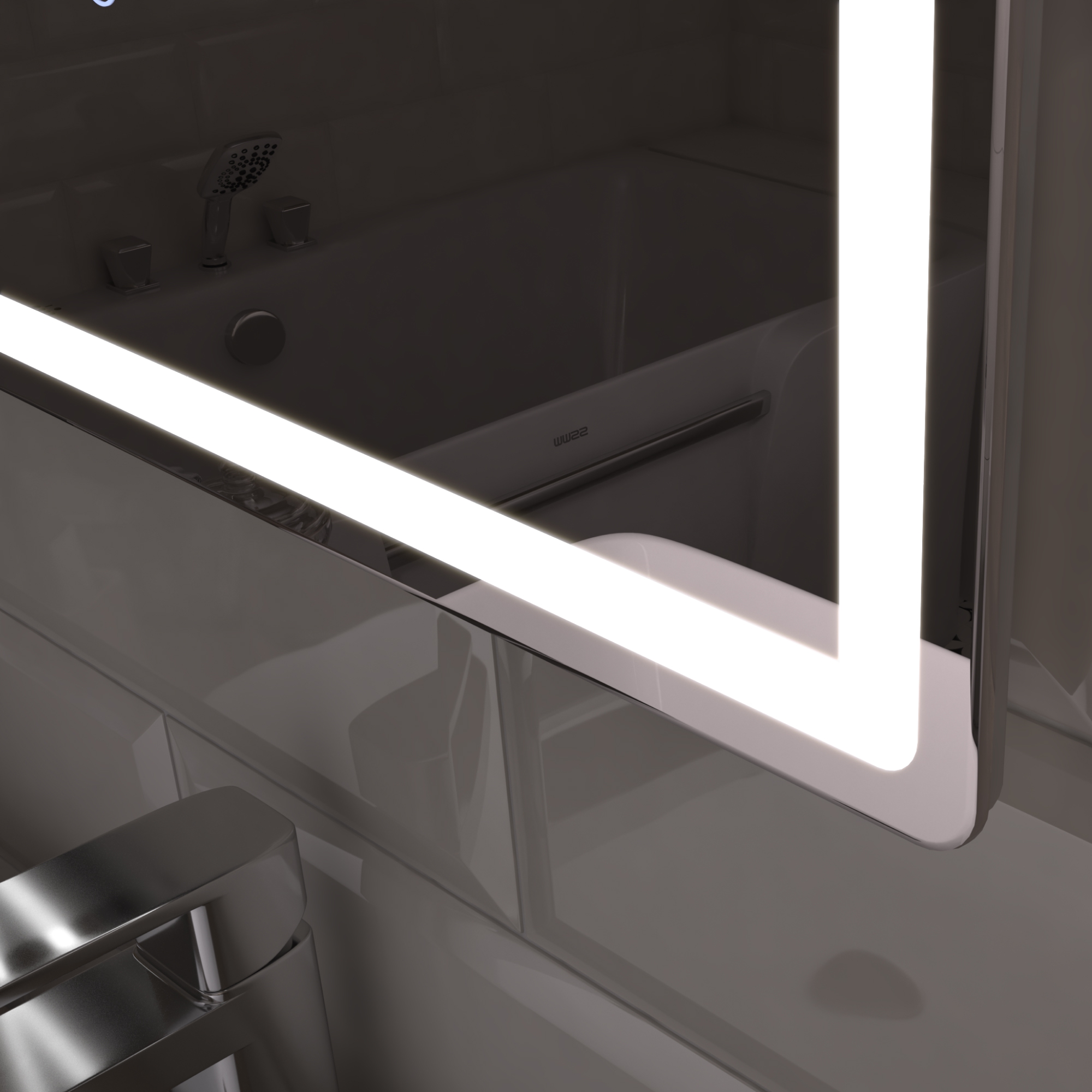 Зеркало Vigo Geometry Comfort 120 свет, сенсор, антизапотевание