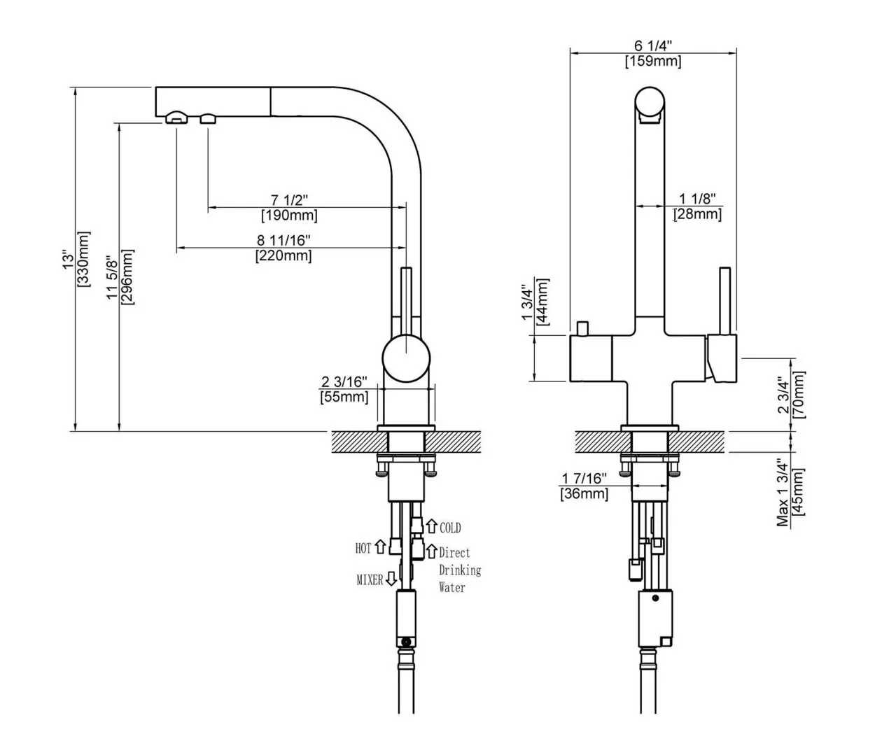 Смеситель для кухни Timo Saona 2356/16FL белый матовый