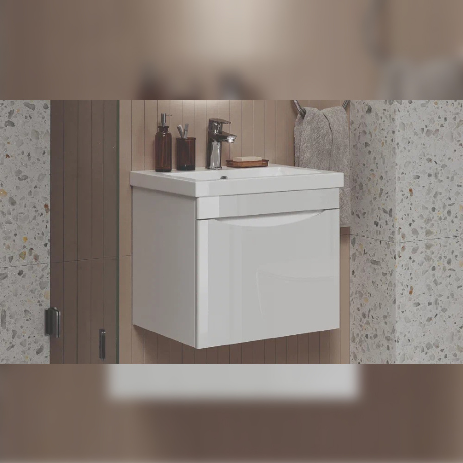 Тумба с раковиной подвесная Velvex Vizo tp.VIZ.COM.50.1Y, 50 см