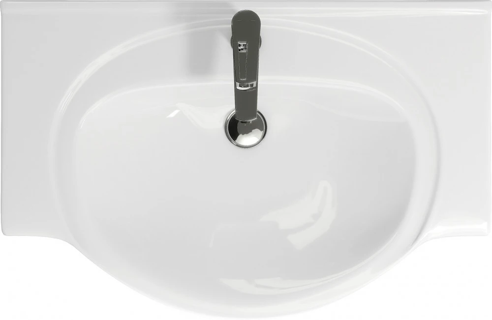 Тумба напольная Viant Милан 80 с раковиной Erica 80, белый