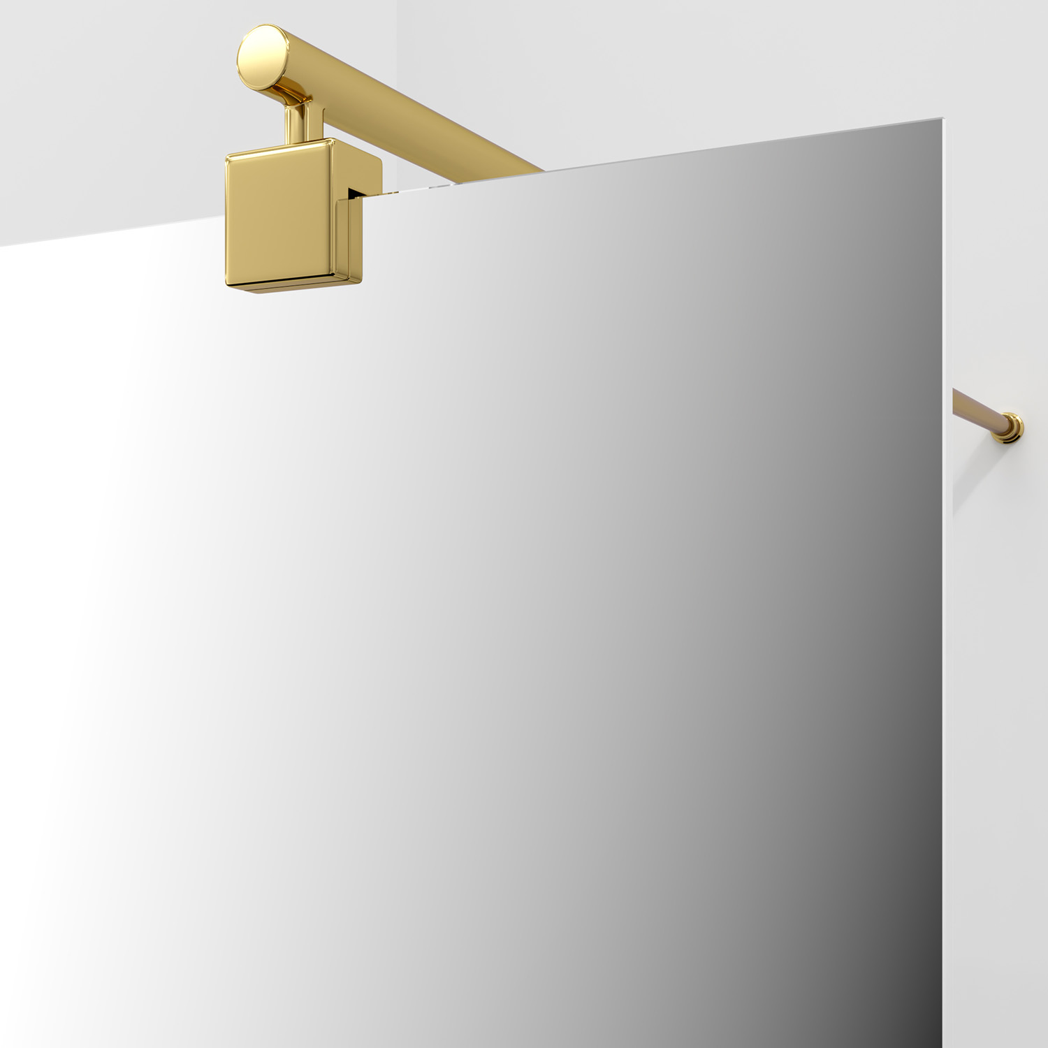 Душевая перегородка WasserKRAFT Rur 30W39PG-MR, глянцевое золото