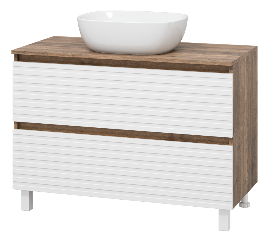 Тумба с раковиной Brevita Dakota 100, белый