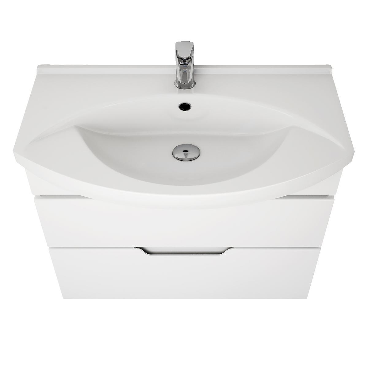 Тумба с раковиной подвесная/напольная Dreja Laguna Plus 105 см, белый