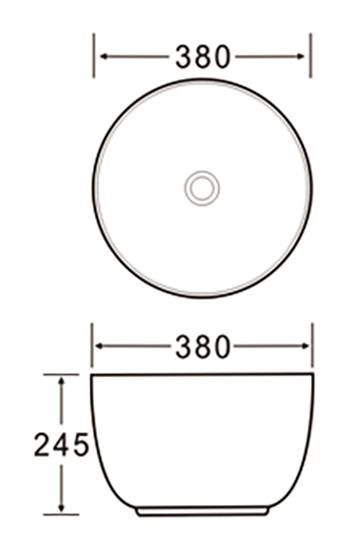 Раковина SantiLine SL-1110 накладная, белая