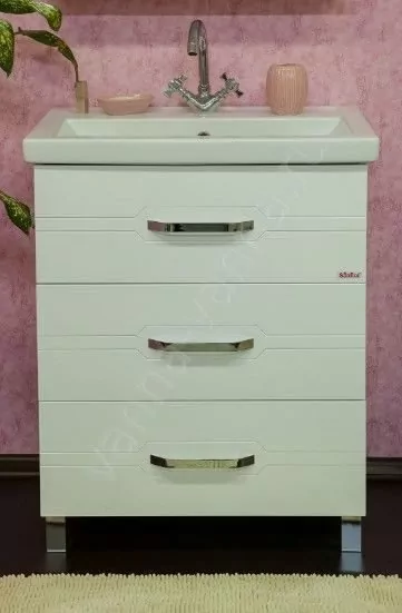 Тумба с раковиной Sanflor Анкона 70 напольная, белая