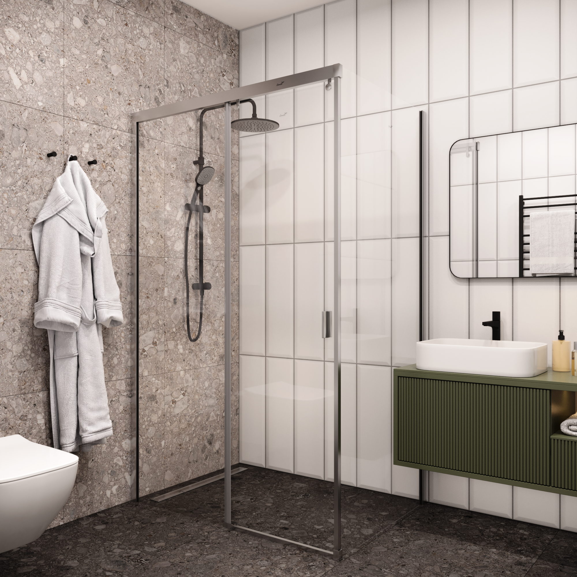 Душевой уголок Cerutti Spa MARBELLA 120 L без поддона (80x120x190)