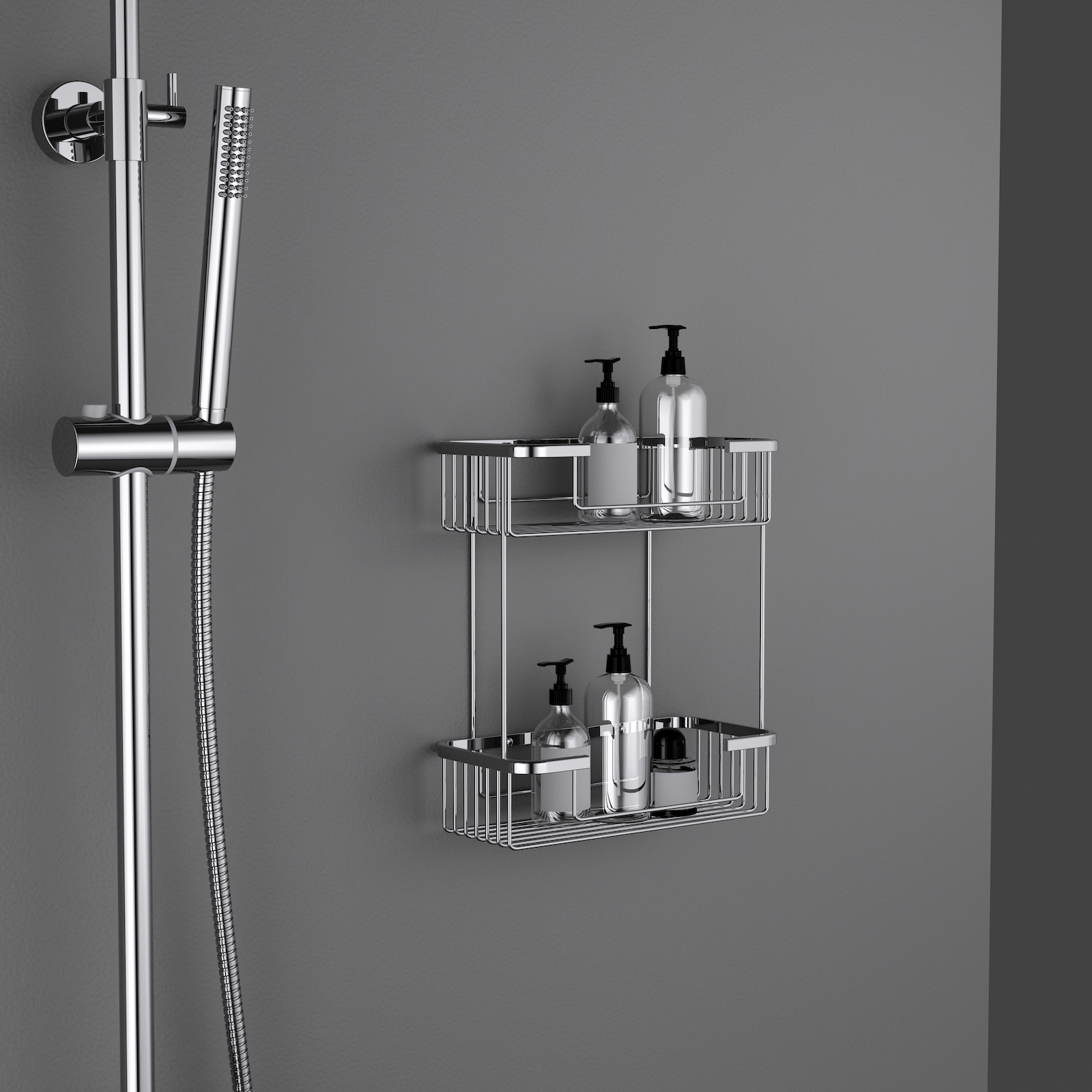 Полка двойная Timo Saona 13083/00 хром