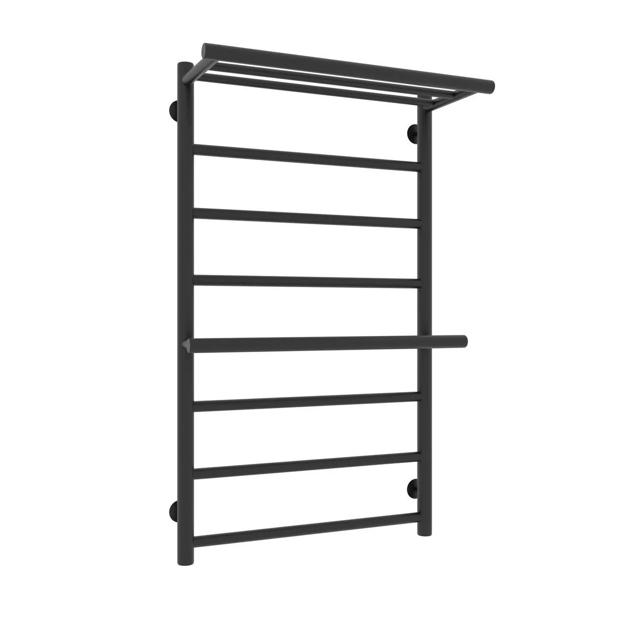 Полотенцесушитель водяной Laris Лавина П9 500х800 с полкой, черный матовый