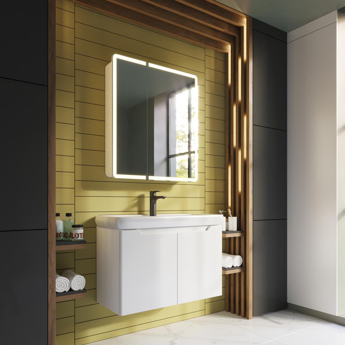 Тумба с раковиной напольная Dreja Q Plus (D) 60 см, белый