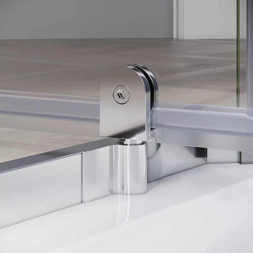 Душевой уголок Parly ZPE911TE пятиугольный, с низким поддоном, прозрачное стекло, хром