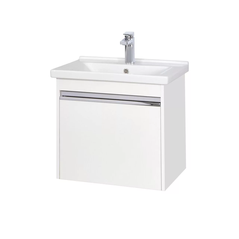 Тумба подвесная Aquaton Капри 60 раковиной Миранда 60, белый