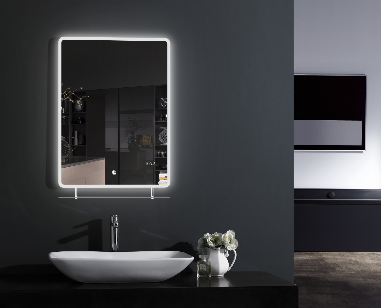 Зеркало Esbano ES-2073 HDSA 60x80x5 (с полочкой)