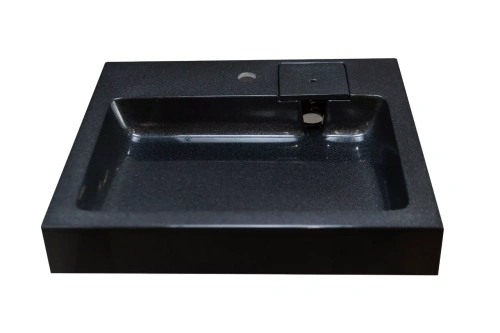 Раковина Stella Polar Солярис 60х55 черный металлик от магазина Vanna-Vanna.ru!