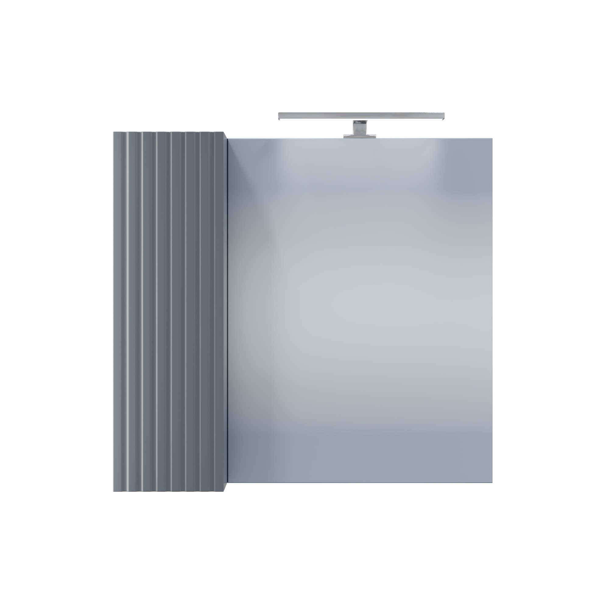 Зеркало-шкаф Санта Юпитер 70 L свет, графит матовый