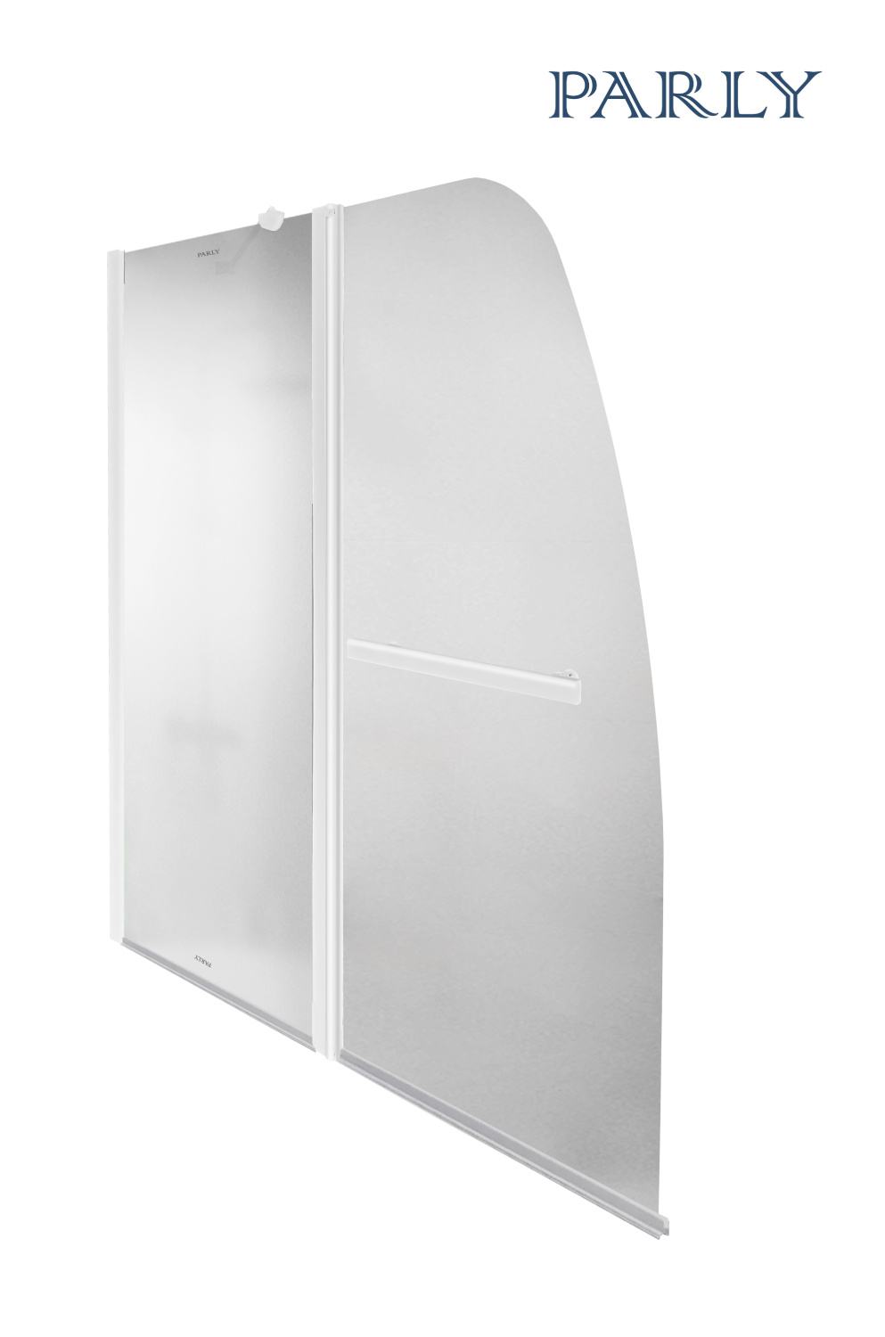 Стеклянная шторка Parly F03F 130x120 профиль белый