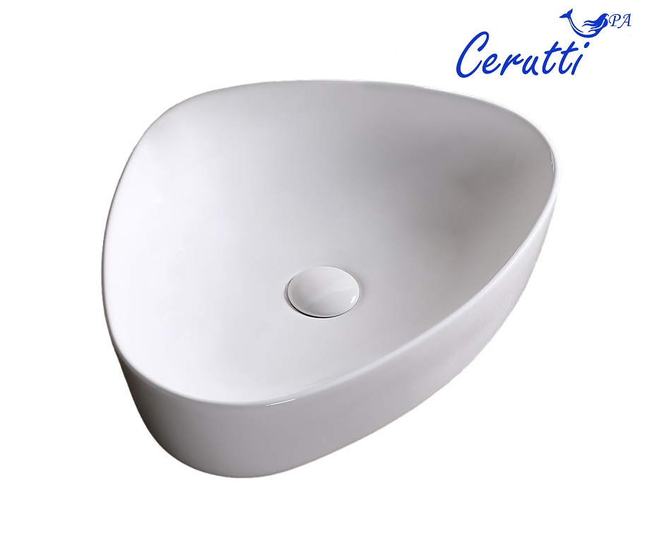Раковина Ceruttispa CR0089 накладная, белая, треугольная 510х410х120