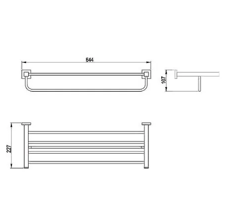 Полка для полотенец Timo Selene 10058/00 хром