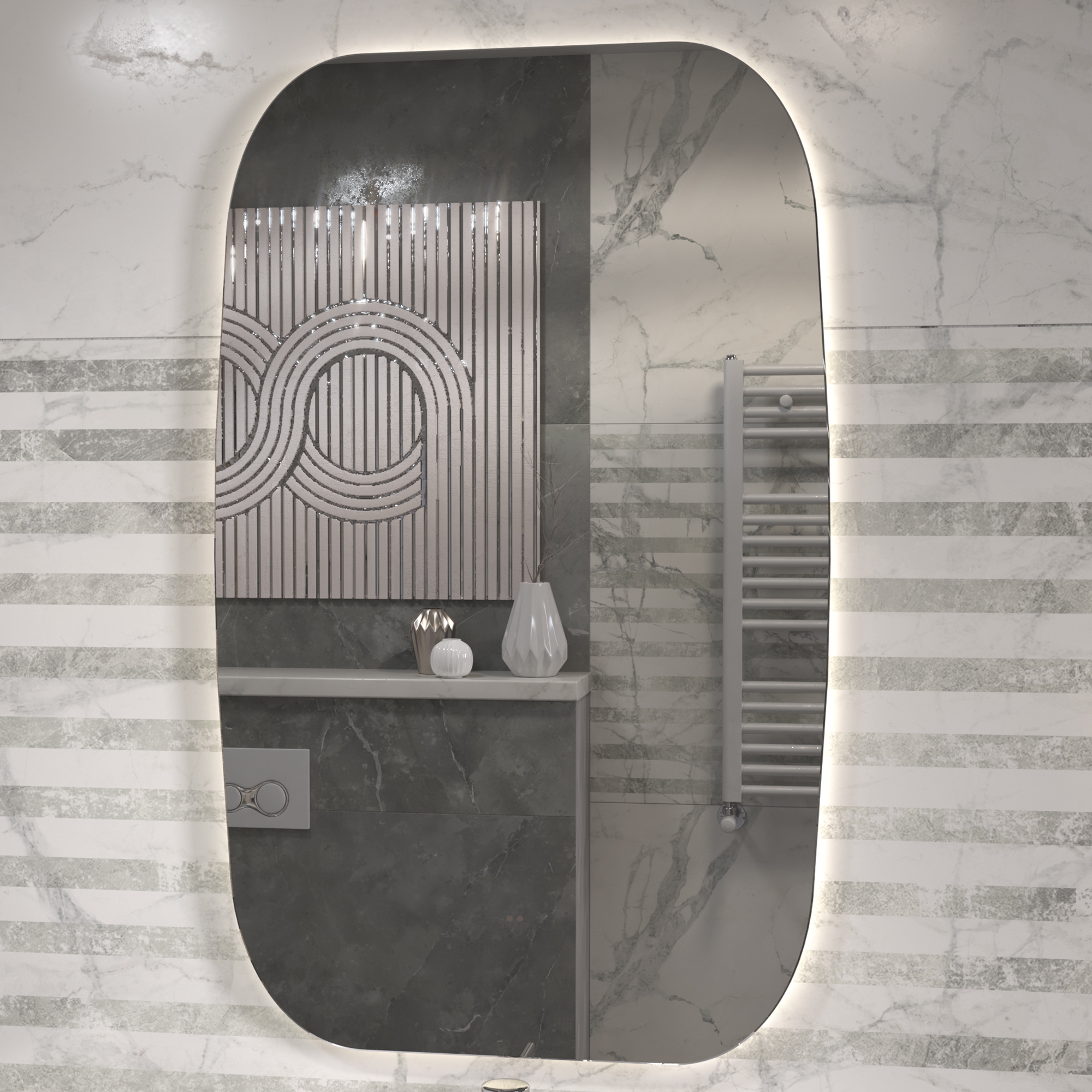 Зеркало Vigo Land Comfort 600 свет, сенсор, антизапотевания