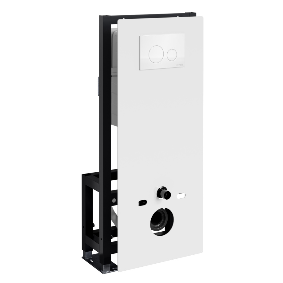 Инсталляция WasserKraft Glan 66TLT.010.ME.WH.WM02 для подвесного унитаза, с кнопкой