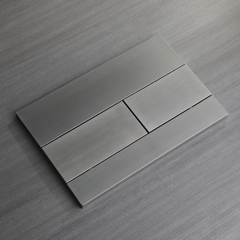 Кнопка смыва Veconi FLUSH V7, FLV7-GM, 240х162х10, пластик, оружейная сталь матовая