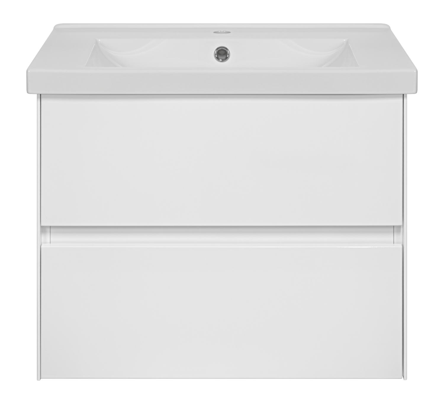 Тумба с раковиной Misty Твист 70 подвесная (белая)