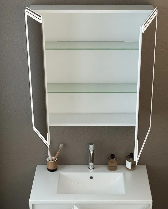 Зеркало-шкаф Emmy Мадрид 80 с подсветкой