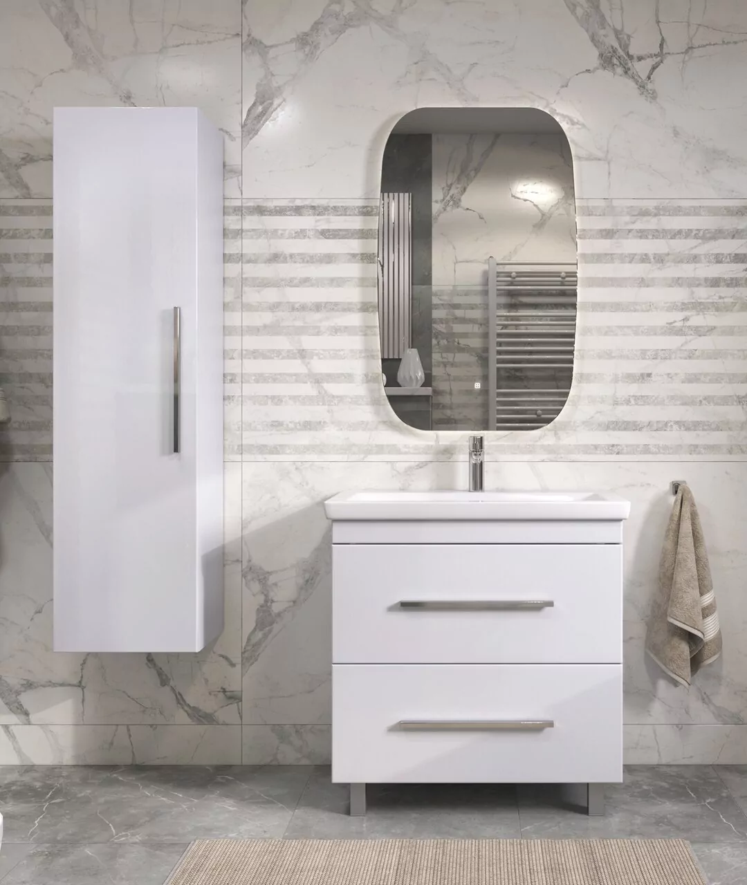 Пенал Vigo Land 40 L/R подвесной, белый