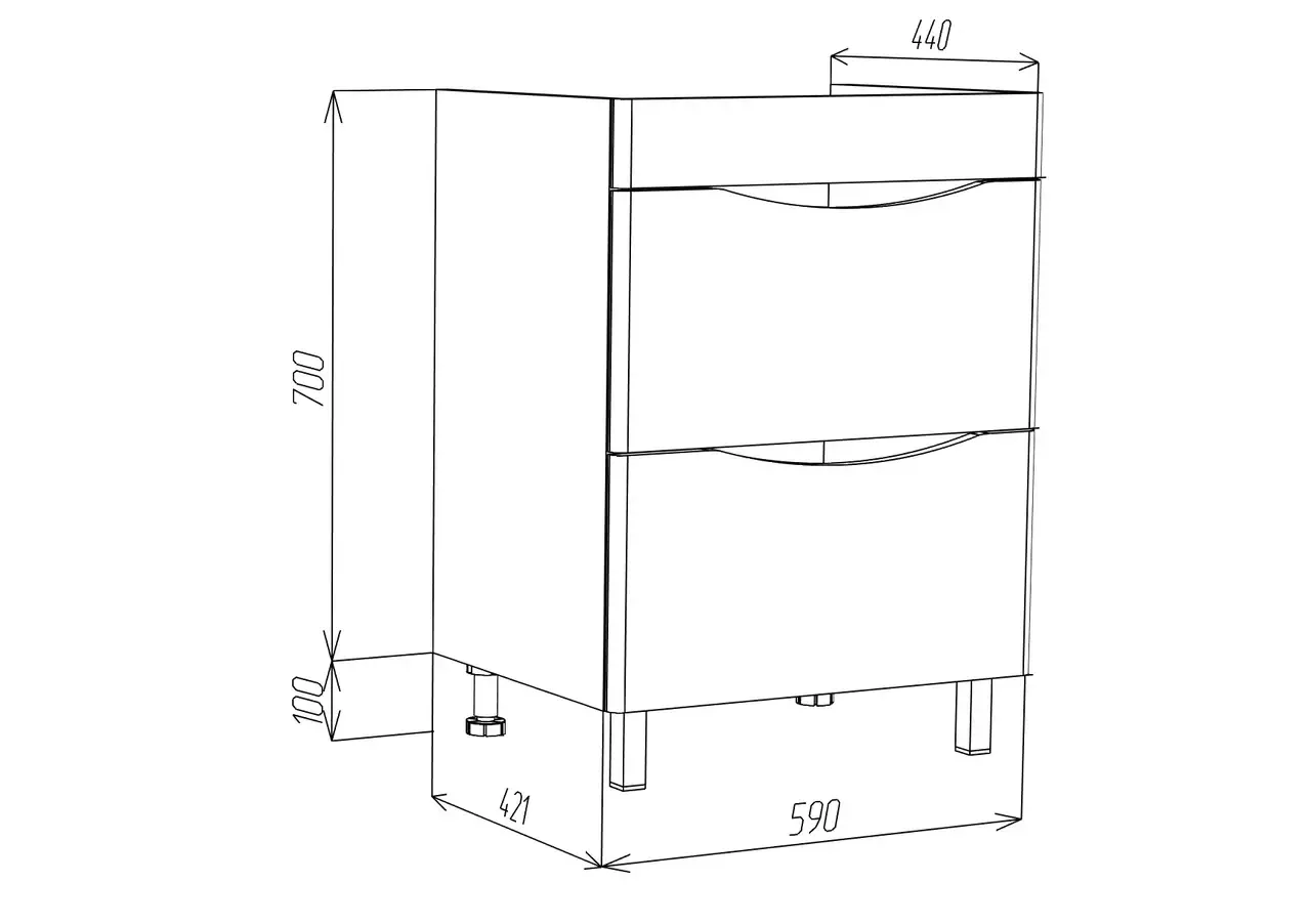 Тумба с раковиной Vod-ok Адель 60 напольная, белая + 13 цветов от магазина Vanna-Vanna.ru!