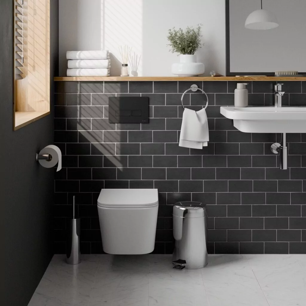 Кнопка смыва Iberica Blanca ESTI-R IB.B021.002.000 механическая, черный матовый