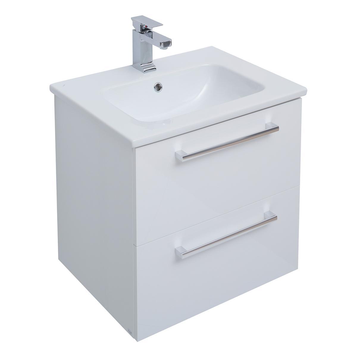 Тумба с раковиной подвесная Dreja Gio 60 см, белый