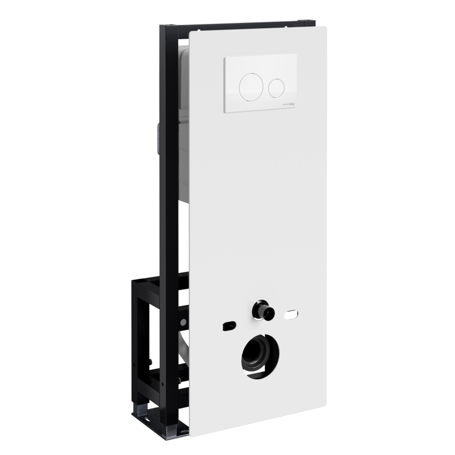 Инсталляция WasserKraft Glan 66TLT.010.ME.WH.WH02 для подвесного унитаза, с кнопкой