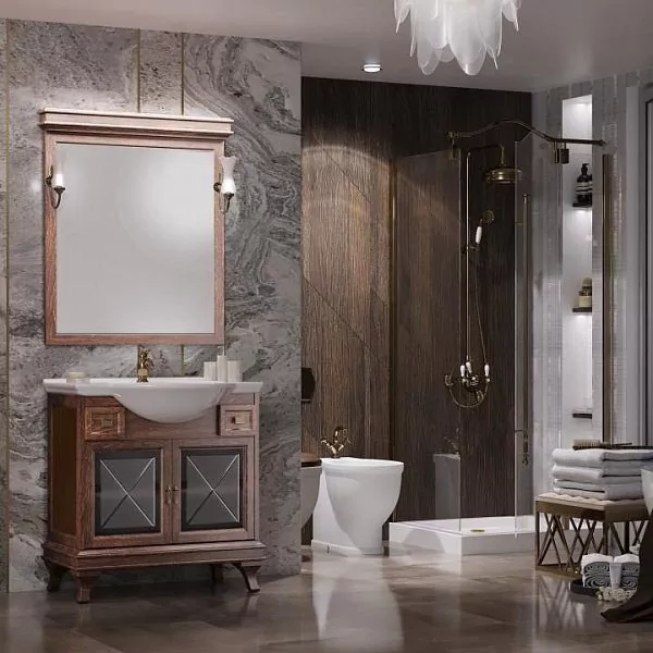 Зеркало Opadiris Борджи 85 свет, светлый орех