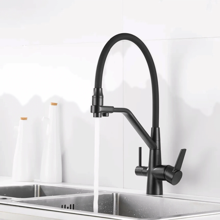 Смеситель для кухни BochMann Else B с краном под фильтр, черный