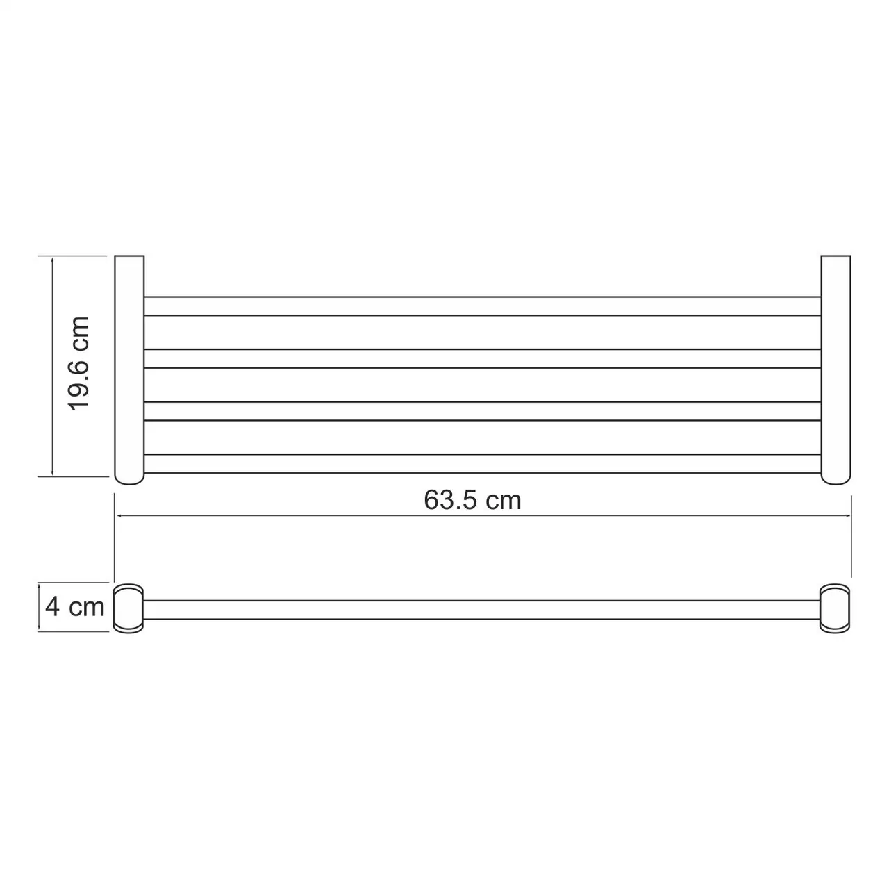 Полка для полотенец WasserKraft Berkel K-6811 хром