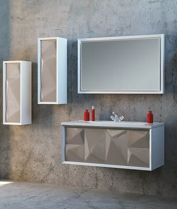 Шкаф навесной 1Marka Romb 30П Cappuccino L, 1 дверь, капучино