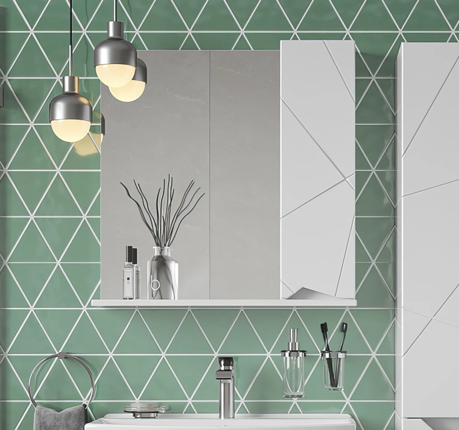 Зеркальный шкаф подвесной SanStar Линни 80 белый