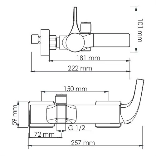 Смеситель для ванны WasserKraft Sauer 7101 глянцевое золото от магазина Vanna-Vanna.ru!
