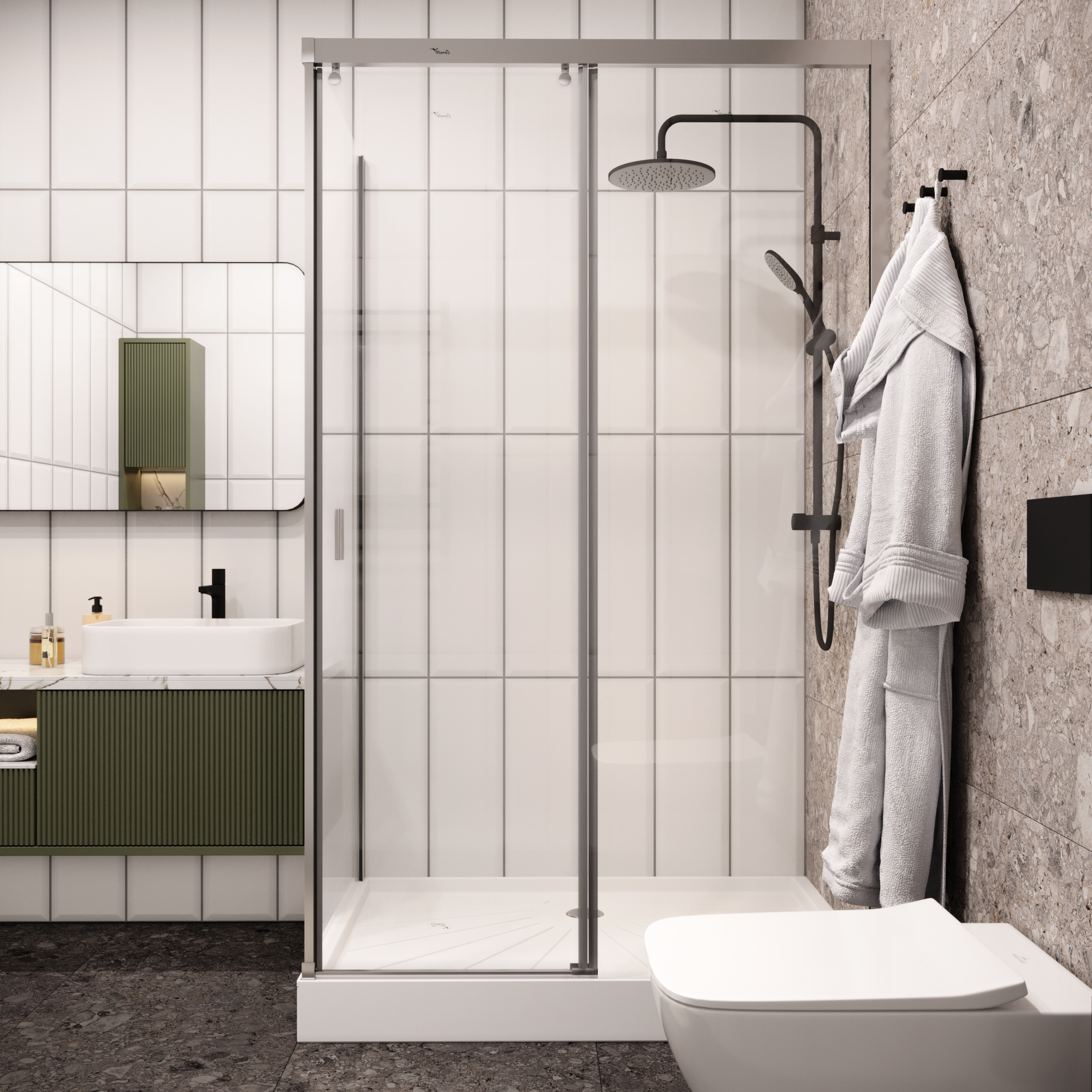 Душевой уголок Cerutti Spa MARBELLA 120 R без поддона (80x120x190)