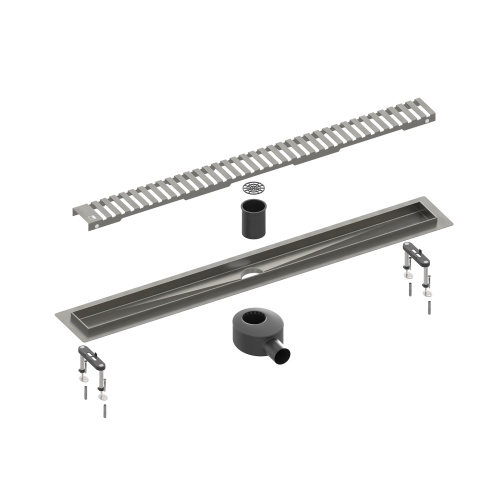 Душевой лоток TIMO Drain System 900 с вставкой "lines", Черное золото от магазина Vanna-Vanna.ru!