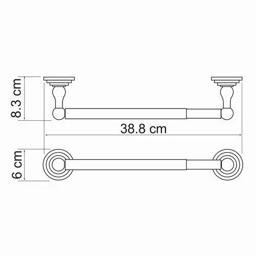 Держатель бумажных полотенец WasserKraft Isar K-7391 темная бронза
