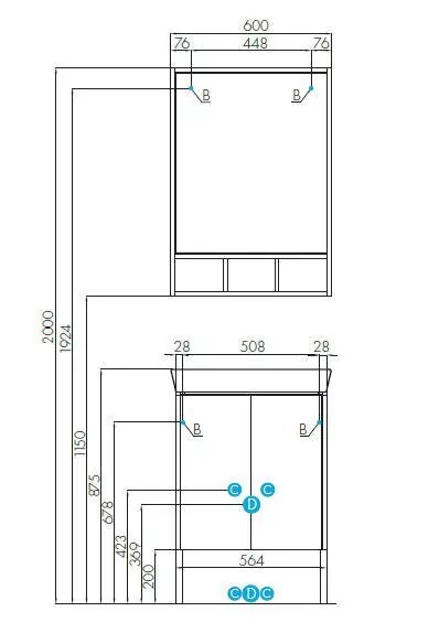 Зеркало Aquaton Йорк 60 с полкой, выбеленное дерево