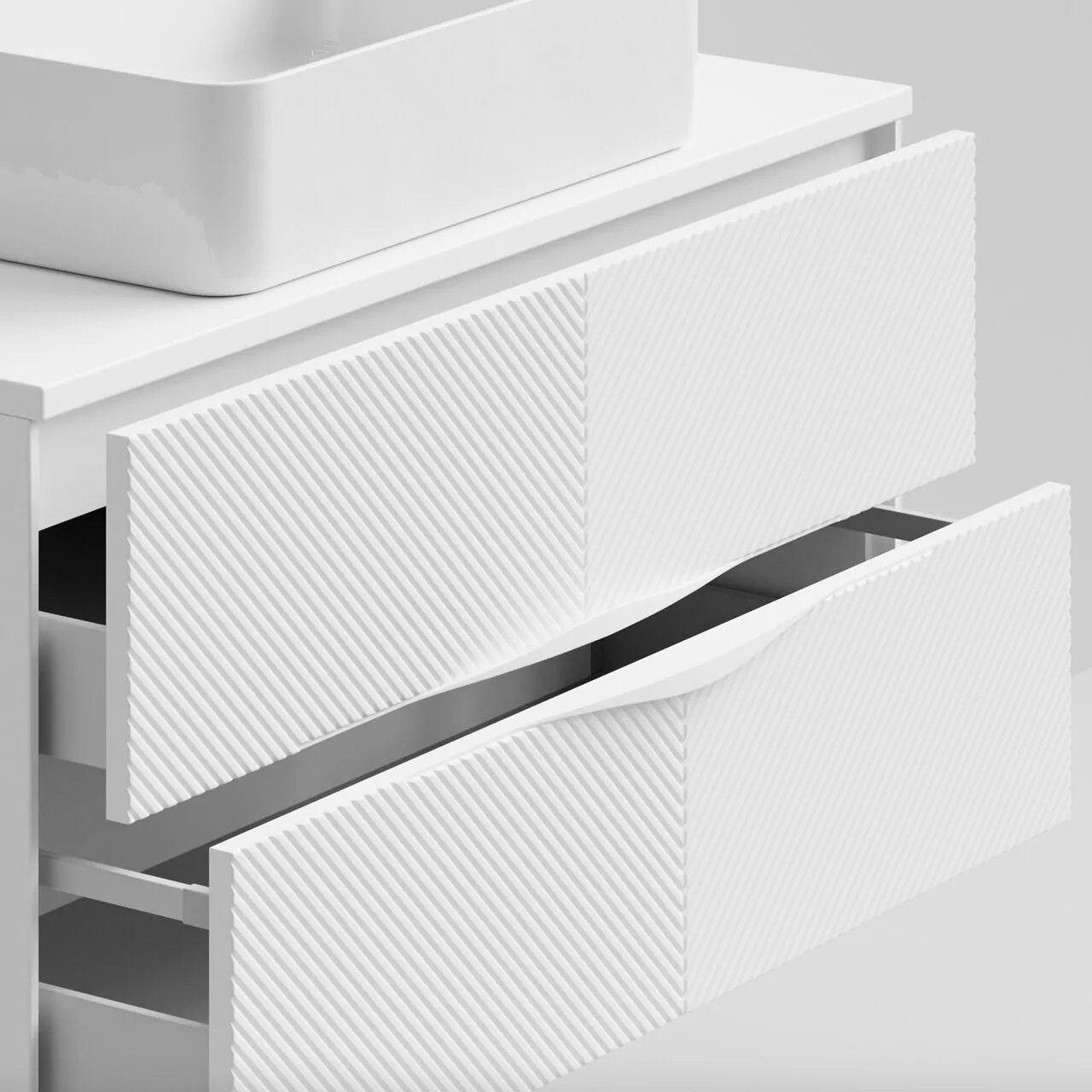 Тумба подвесная Vod-ok Липс 100 с раковиной Олимпия 560, белый + 7 цветов