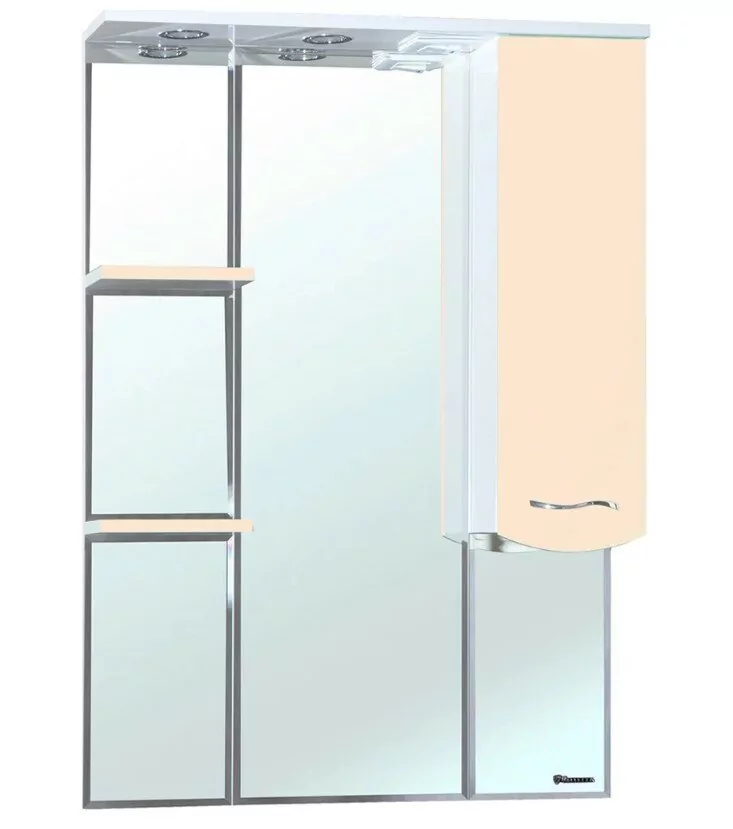 Зеркало со шкафчиком Bellezza Мари 75 R свет, бежевый