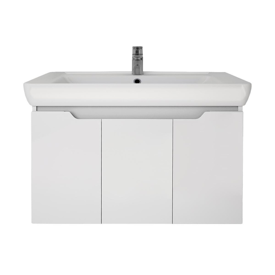 Тумба с раковиной подвесная Dreja Q(D) 80 см, белый