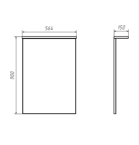 Зеркало Асб-мебель Коста 60 свет, светлый орех