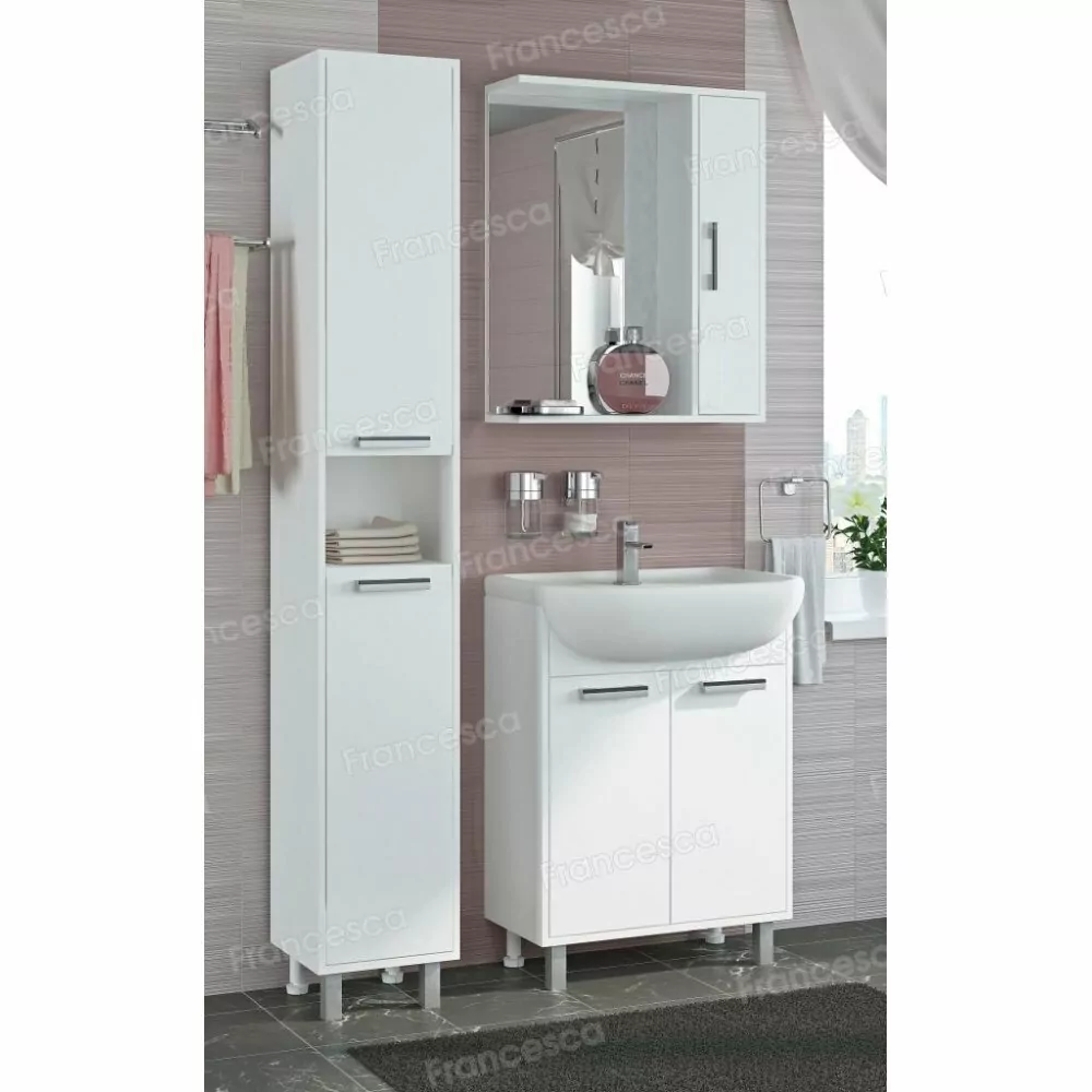 Тумба с раковиной Francesca Eco 60 напольная, белая