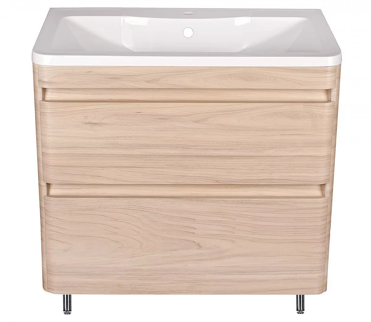 Тумба напольная Style Line Атлантика 80 Plus Люкс с раковиной Атлантика 80, ясень перламутр