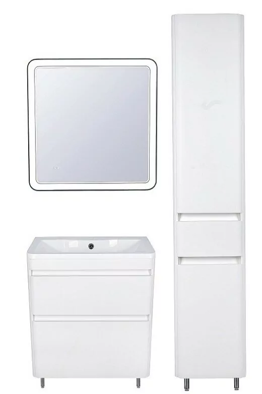 Тумба напольная Style Line Атлантика 60 Plus Люкс с раковиной Атлантика 60, антискрейч, белый матовый